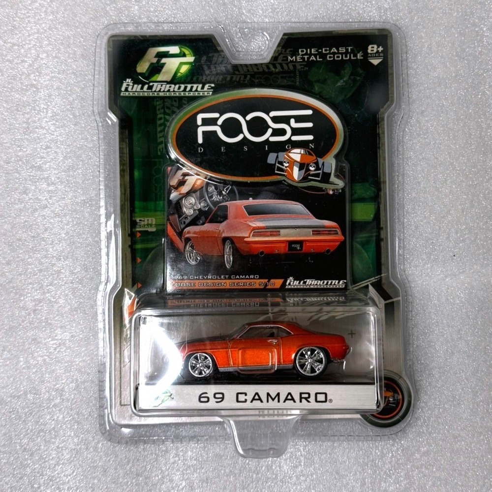 JL Full Throttle Foose Design 1969 Chevrolet Camaro Orange Die-Cast SM Scale